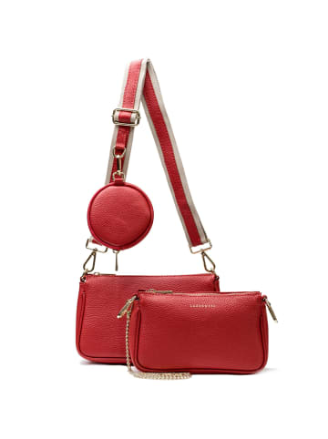 Lazarotti Milano Leather Umhängetasche Leder 23 cm in red