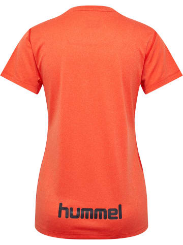 Hummel T-Shirt Hmlsprint Damen in SPICY ORANGE MELANGE