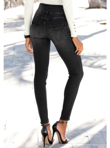 LASCANA High-waist-Jeans in black-washed