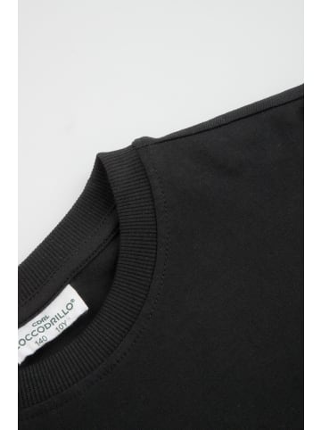 Coccodrillo Baumwoll-T-Shirt mit kurzen Ärmeln in schwarz