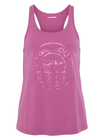 Kangaroos Sporttop in pink-schwarz