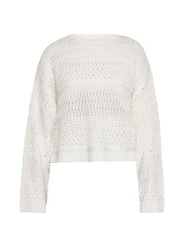 Swirly Damen Pullover in Weiss