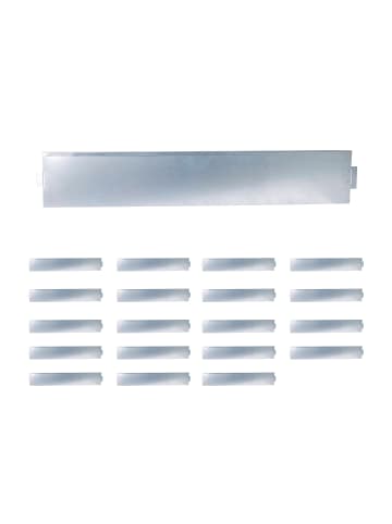 relaxdays 20 x Rasenkante in Silber - (B)100 x (H)18 cm