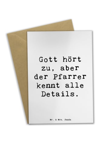 Mr. & Mrs. Panda valentinstagskarte Spruch Pfarrer Details mit S... in Weiß