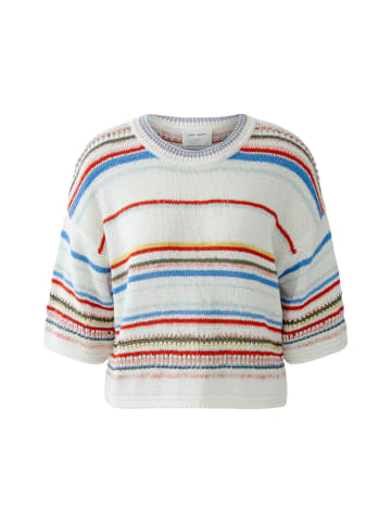 Oui Pullover in white red