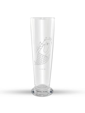 Mr. & Mrs. Panda Weißbierglas Wassermann Astrologie ohne Spruch in Transparent