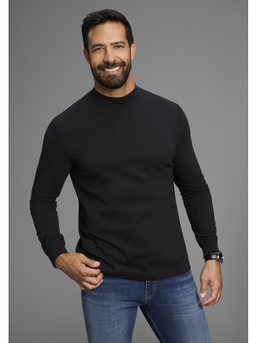 Man's World Stehkragenshirt in schwarz