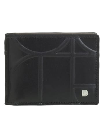 DuDu Up Geldbörse RFID Schutz Leder 11 cm Geldscheinklammer in black-taupe