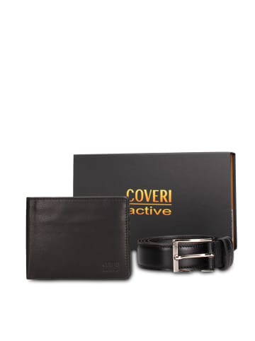 Enrico Coveri Geldbörsen- und Gürtel-Set in BLACK