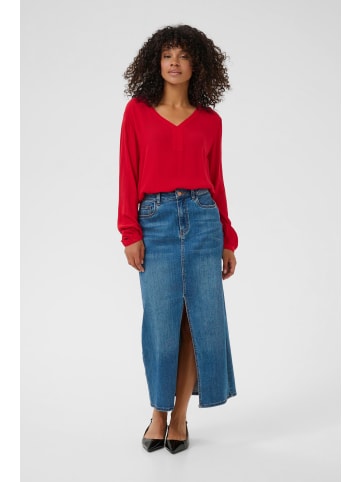Kaffe Langarm-Bluse Amber Regular fit in True Red