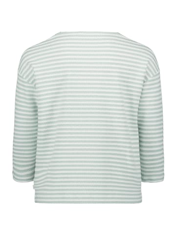 BETTY & CO Ringelshirt mit U-Boot-Ausschnitt in Cream/Green