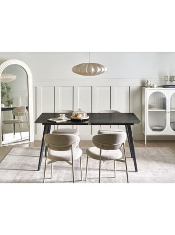 Beliani Esszimmertisch RODALLO in Schwarz - (W) 90 x (H) 75 x (L) 160 cm