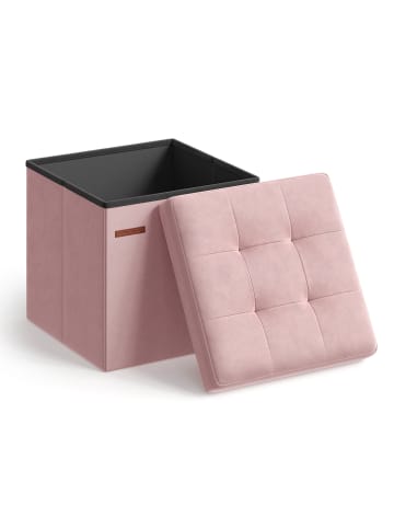 SONGMICS Sitzbank Minota in Rosa - (B)38 x (H)38 x (T)38 cm