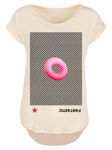 F4NT4STIC Long Cut T-Shirt 3D PINK RING in Whitesand