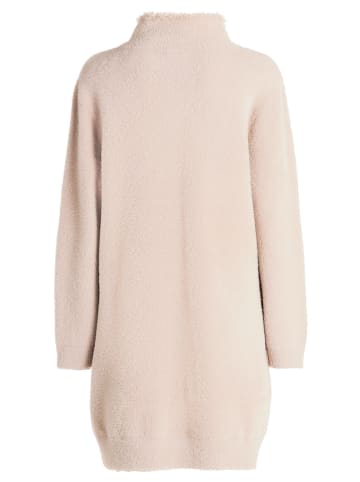 AMBER & JUNE Winter-Strickjacke mit aufgesetzter Brusttasche in Light Sand