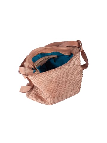 FELIPA Geflochtene Ledertasche in Pink