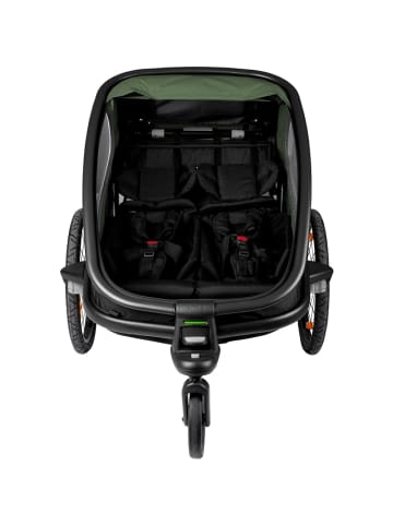 Hamax Hamax Outback Fahrradanhänger für 2 Kinder - Farbe: Grün / Schwarz