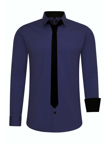 Rusty Neal Hemd mit Krawatte 2er Set in Navy
