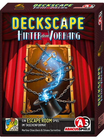 Abacusspiele Deckscape - Hinter dem Vorhang | Ein Escape Room Spiel im Taschenformat