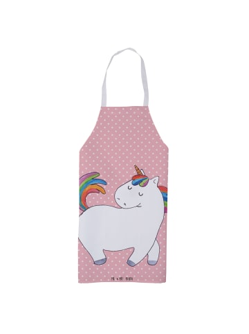Mr. & Mrs. Panda Schürze Einhorn Stolzieren ohne Spruch in Rot Pastell