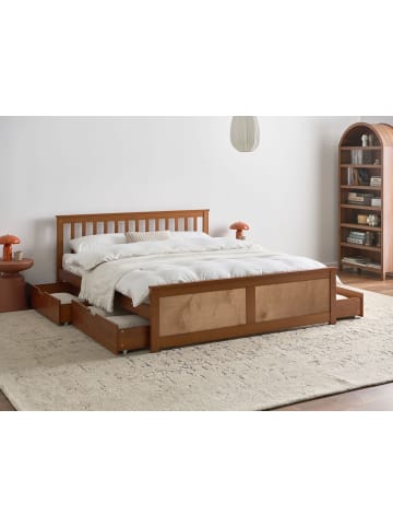 Beliani 5-tlg Doppelbett OLENDON in Braun