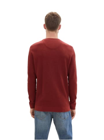 Tom Tailor Pullover STRUCTURED CREWNECK in Rot