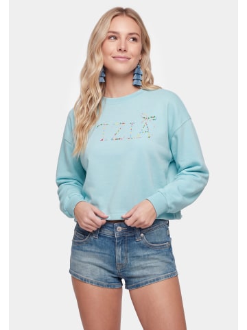 IZIA Women Sweatshirt in Aqua