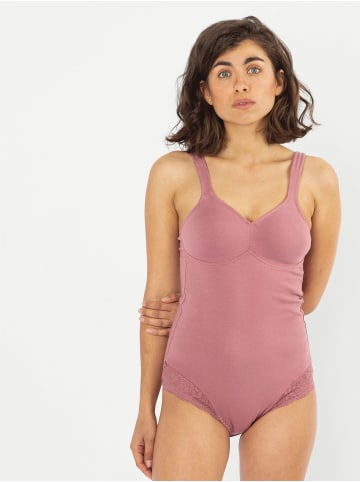 Erlich Textil  Magdalena Minimizer Body große Cups aus Bio-Baumwolle - verstellbare Träger in mauve