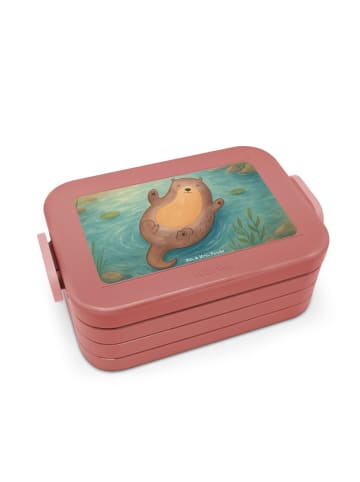 Mr. & Mrs. Panda Lunchbox Otter Umarmen Design ohne Spruch in Rot Pastell