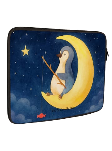 Mr. & Mrs. Panda Laptoptasche Pinguin Mond Design ohne Spruch in Weiß