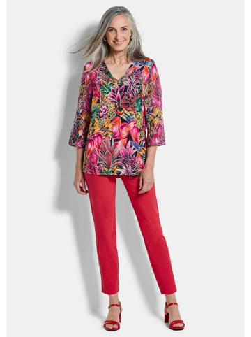 GOLDNER Kurzgröße:  Bengalinhose Elegante 7/8-Hose mit Schlupfbund in rot