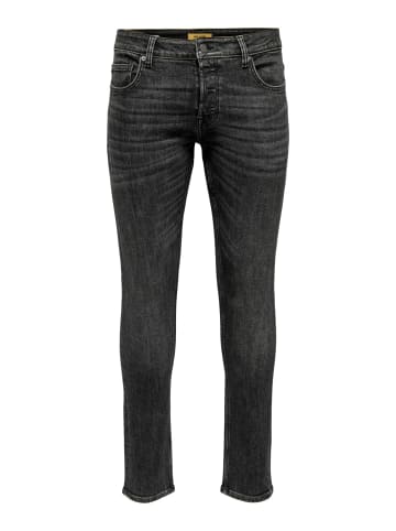 Only&Sons Slim Fit Jeans Basic Hose Denim Stretch Pants ONSLOOM in Schwarz