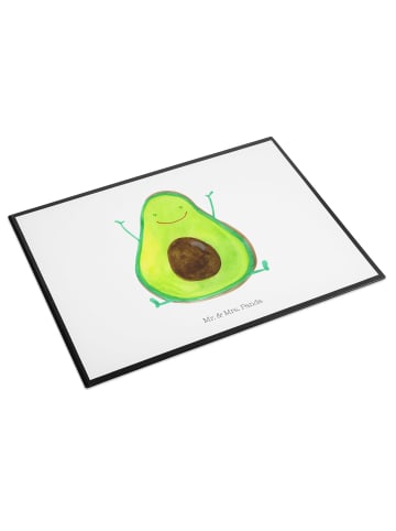 Mr. & Mrs. Panda Schreibtischunterlage Avocado Glücklich ohne Sp... in Weiß