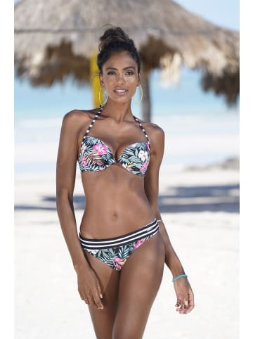 Venice Beach Bikini-Hose in schwarz bedruckt