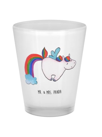 Mr. & Mrs. Panda Schnapsglas Einhorn Fliegendes Pferd ohne Spruch in Transparent
