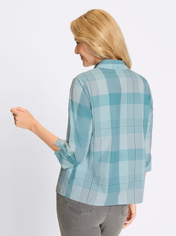 Sieh an! Karo-Bluse in ozean-weiß-kariert