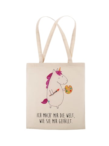 Mr. & Mrs. Panda Beutel Einhorn Künstler mit Spruch in Creme