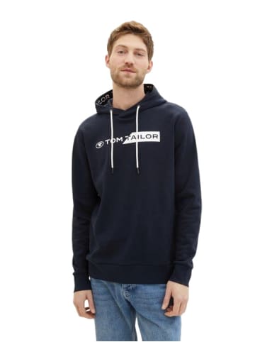 Tom Tailor Sweatshirt PRINTED HOODIE in Blau