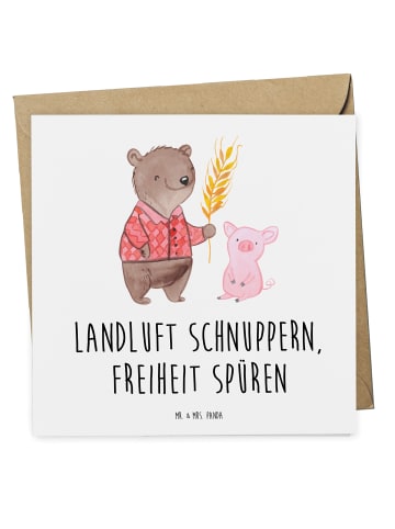 Mr. & Mrs. Panda Geschenkgutschein Wochenendtrip auf dem Land mi... in Weiß