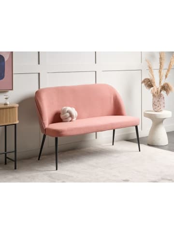 Beliani 2-Sitzer Sofa OSBY in Rosa/Schwarz - (W) 130 x (H) 85 x (L) 49 cm