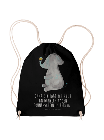 Mr. & Mrs. Panda gymnastiktasche Elefant Biene mit Spruch in Schwarz