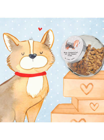 Mr. & Mrs. Panda Dose Basset Hound Lebensretter mit Spruch in Grau Pastell