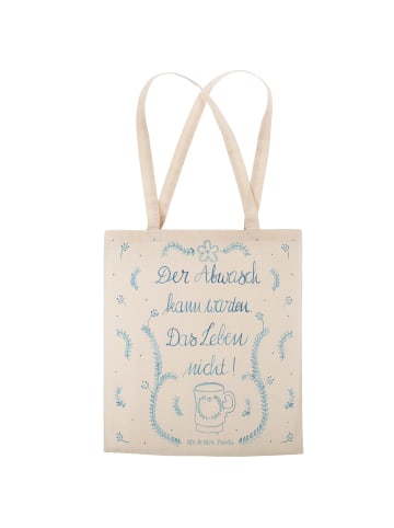 Mr. & Mrs. Panda Tasche Der Abwasch kann warten mit Spruch in Bunt