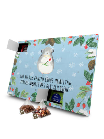 Mr. & Mrs. Panda Tee Adventskalender Chinchilla Blume mit Spruch in Eisblau