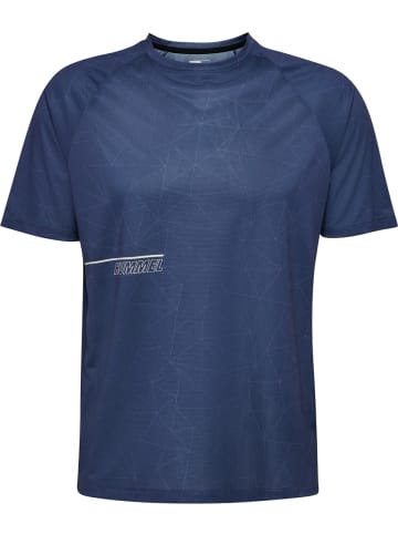 Hummel T-Shirt "Court Aop Light Weight T-Shirt" in Blau