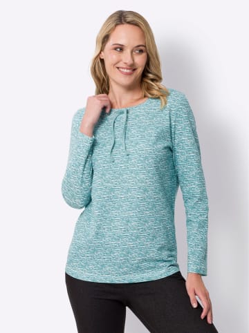 Sieh an! Langarmshirt in ozean-ecru-bedruckt