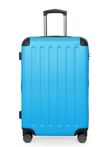 Hauptstadtkoffer Spree - Koffer-Set 3 Trolley Hartschale Koffer Gepäckset, TSA, 4 Rollen (S, M & L) in Cyanblau
