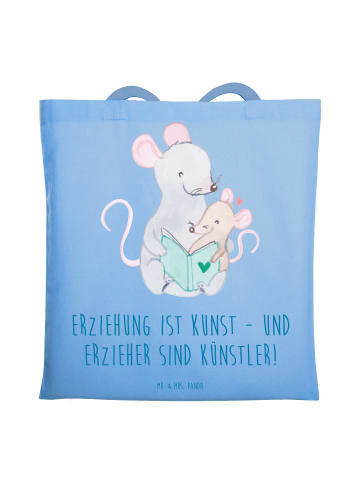 Mr. & Mrs. Panda Tragetasche Erzieher Künstler mit Spruch in Sky Blue