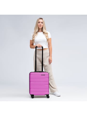 Franky Munich 4.0 4 Rollen Kabinentrolley S 53 cm mit Dehnfalte in pink dull