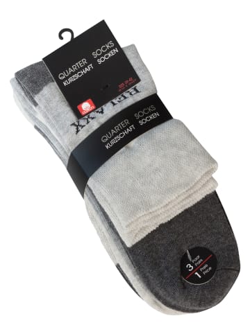 Cotton Prime® 6 Paar Kurzschaftsocken in Grau-Beige